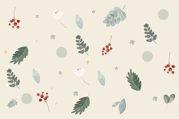 seamless pattern with autumn leaves