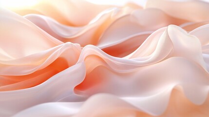 Obraz premium Soft peach and white silk fabric texture.