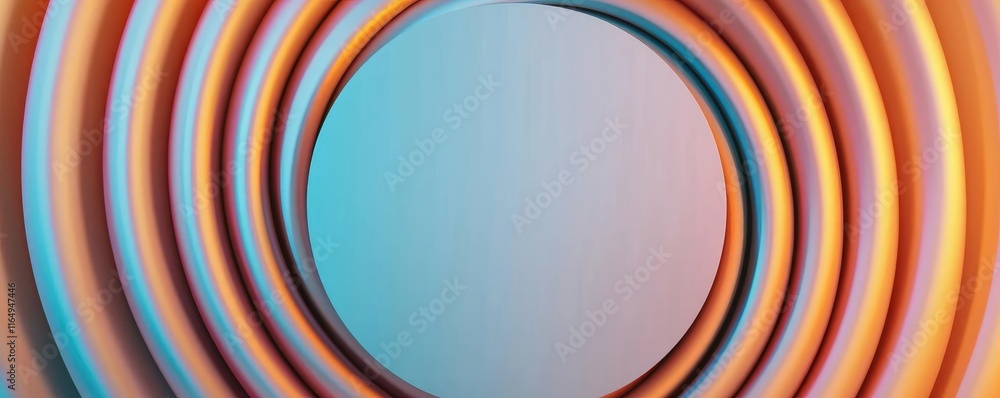 Poster circles abstract background idea. an abstract design featuring vibrant circles and a central void, i