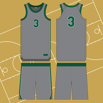 basketball jersey mockup template vector design