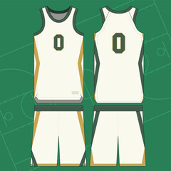 basketball jersey mockup template vector design