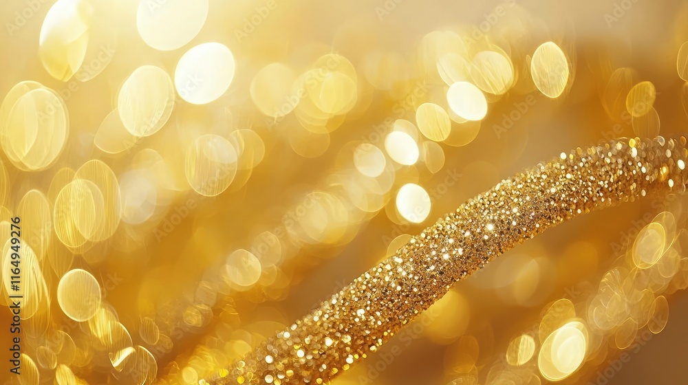Poster circles abstract background idea. shimmering golden strands of light creating a dreamy blurred backg
