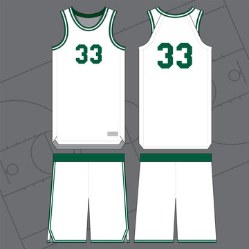 basketball jersey mockup template vector design
