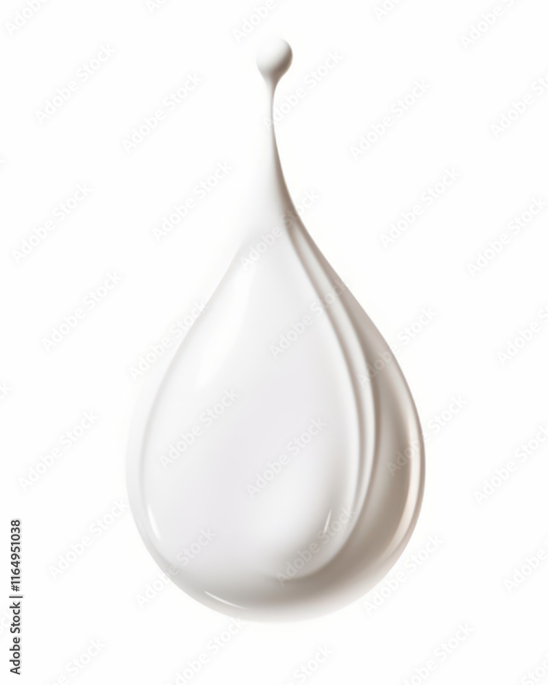 Aufkleber isolated white milk drop on clean background for creative projects and design usage