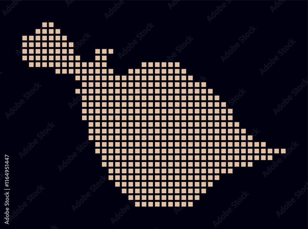 Poster heard island and mcdonald islands dotted map. digital style map of the country on dark background. h