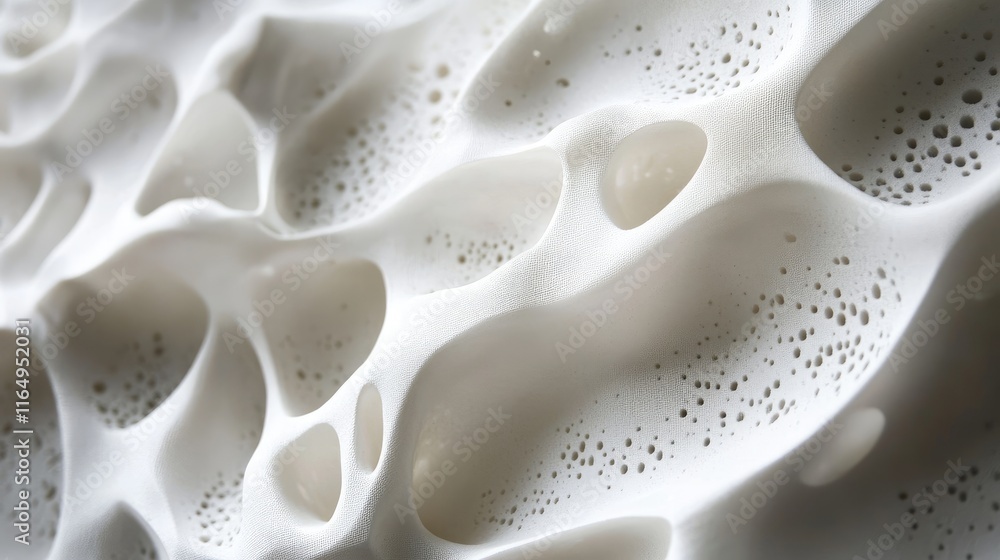 Poster intricate white abstract texture showcasing organic forms and bubbles for modern design and creative