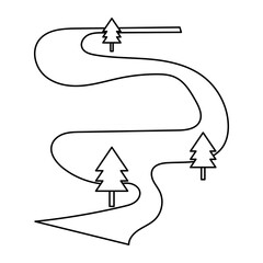 Vector Icon Design of Empty Road Sign, Garage, paid parking, lift, car and car park icon set. UI outline icon pack