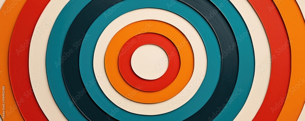 Poster circles abstract background idea. abstract design featuring colorful concentric circles in vibrant s