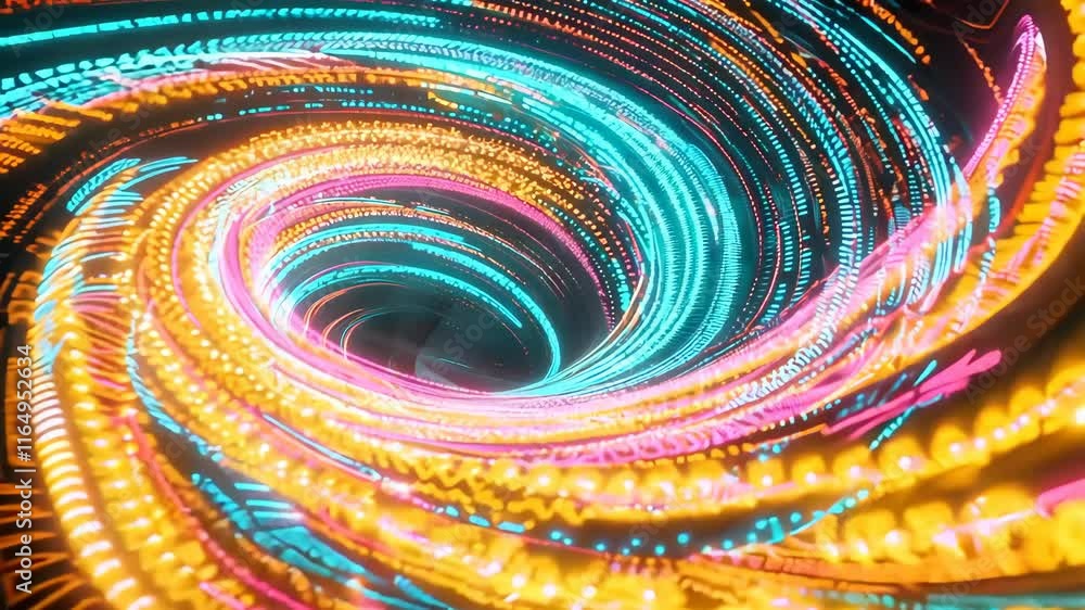 Poster colorful motion design vibrant swirling lights create abstract pattern in motion