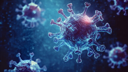 virus 3d rendered illustration