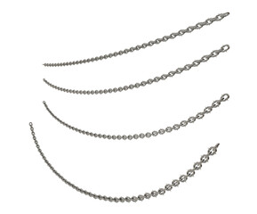Sharp-Tipped Chains: A 3D render of a set of hanging chains with sharp, menacing tips