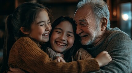 Fototapeta premium An emotional family reunion scene highlighting joy, relief, and connection,