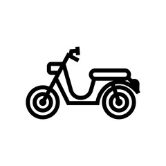 Fototapeta premium black simple motorbike icon.eps