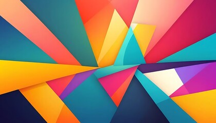Fototapeta premium Abstract Colorful Geometric Triangles Design