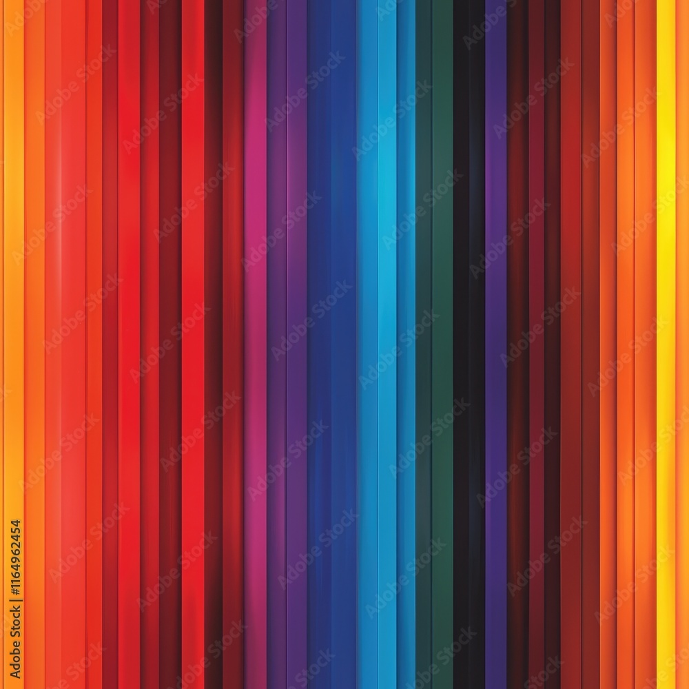 Poster a vibrant vertical gradient of colorful stripes creating a dynamic visual effect.