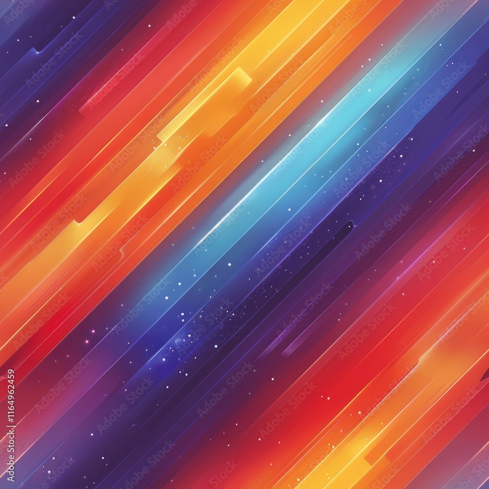 Poster a vibrant abstract background featuring dynamic streaks of color in warm and cool tones.