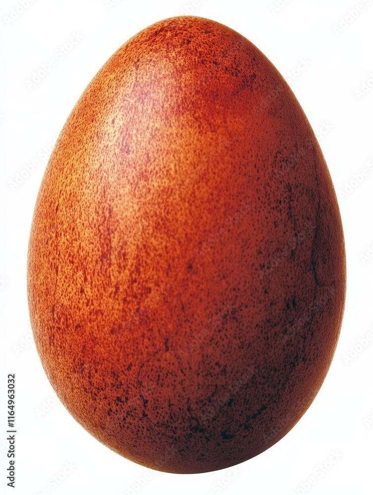 Poster a shiny, reddish-brown egg with a smooth surface and subtle texture.