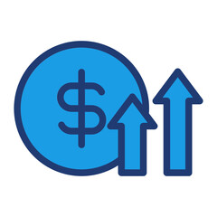 Profits Blue Color Icon