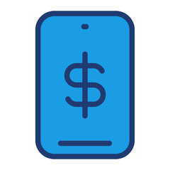 Smartphone Blue Color Icon