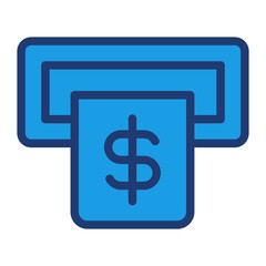 Atm Blue Color Icon