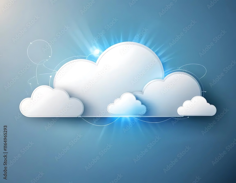 Aufkleber cloud computing digital technology network infrastructure