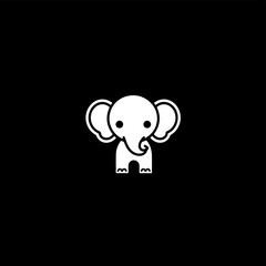 Vector drawn elephant icon.
