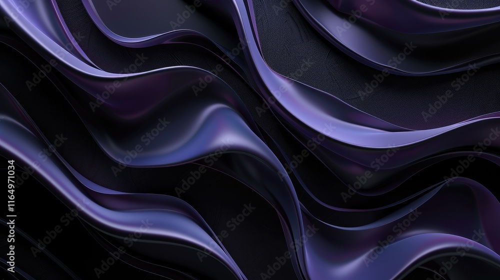 Poster abstract waves in dark hues create a smooth, flowing texture.