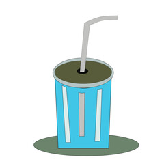 vector of The coffee in the glass is very fresh with a thick, sweet coffee taste, suitable for relaxing