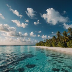 Tropical beach in the Maldives.

