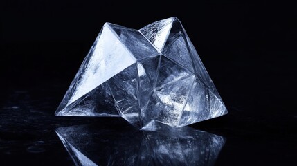 Discover the exquisite beauty of a raw diamond crystal, showcasing unparalleled clarity and brilliance against a sleek backdrop.