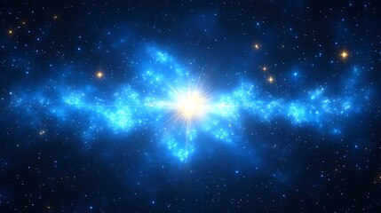 Celestial Explosion Bright Nebula Cosmic Starburst