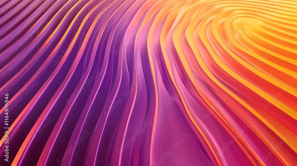 Poster abstract waves in vibrant colors create a dynamic visual flow.