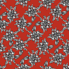 Beautiful seamless pattern with floral background.