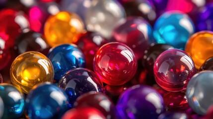 Vibrant collection of colorful glass marbles showcasing bright hues and shiny textures, perfect for adding playful elements to decor.