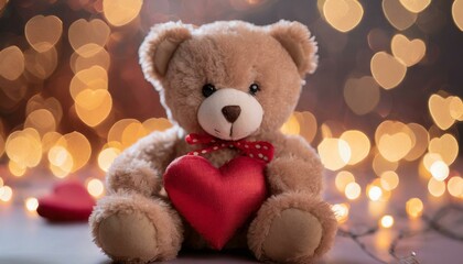 Obraz premium teddy bear for valentine's day