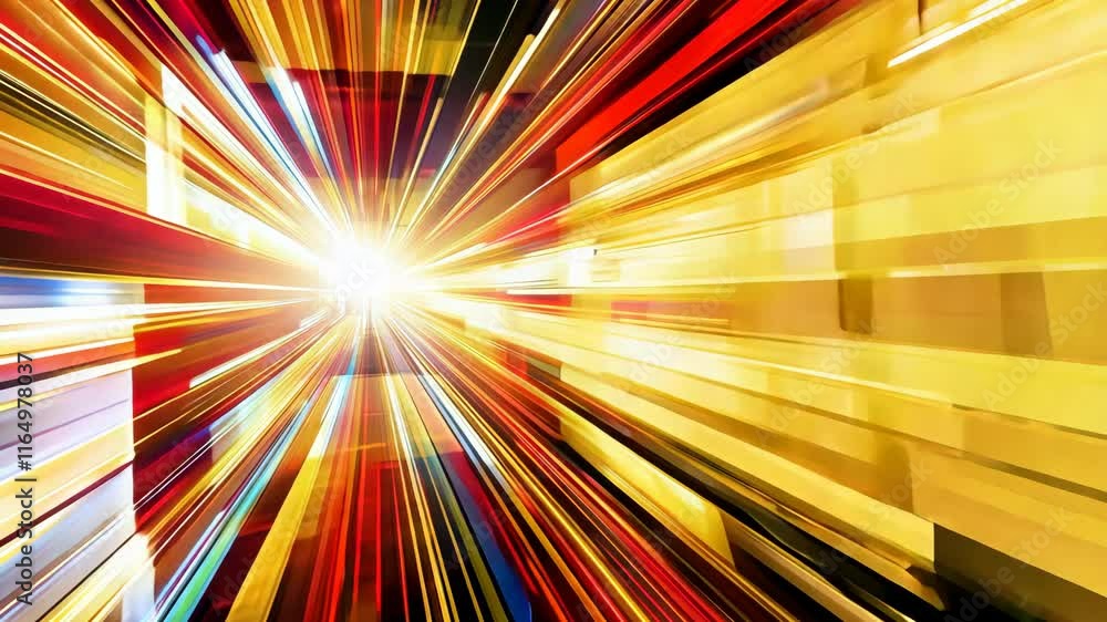 Poster vibrant abstract light rays create colorful dynamic explosion of energy and motion.