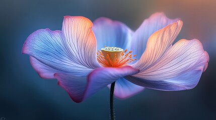 [Everyday Rituals mindfulness practices] Starry Night Bloom: Intricate Purple & Pink Flower Against Dark Blue Sky Art Of Flowers Floral Photography