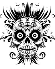 A skull with a smile on it