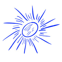 hand drawn fireworks shape element