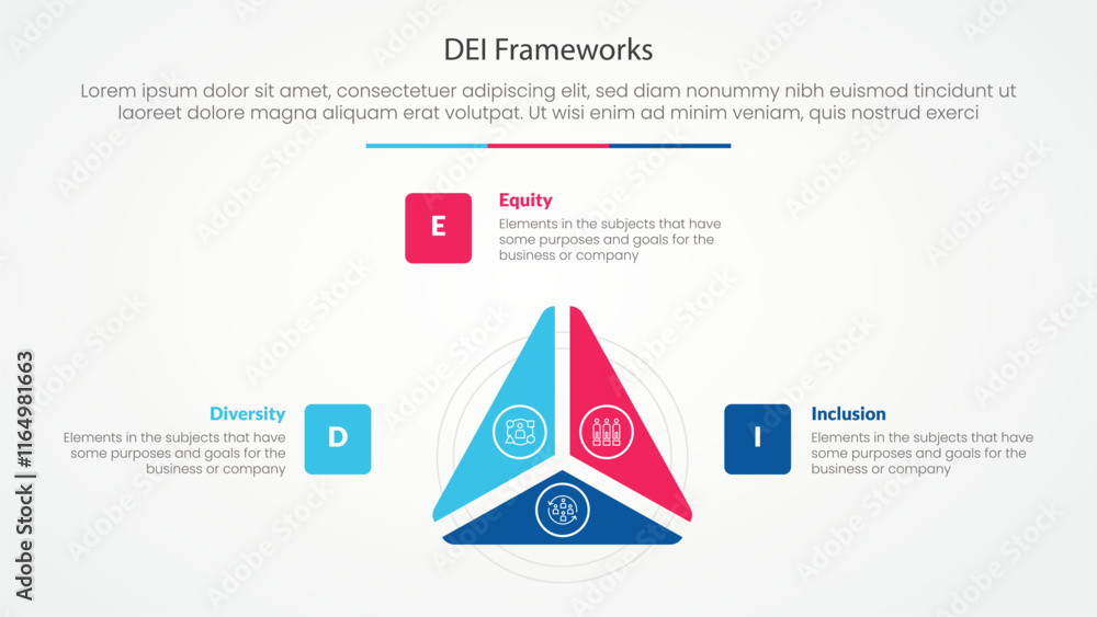 Aufkleber dei frameworks infographic concept for slide presentation with triangle cycle circular slice on cent