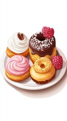 A Delightful Array of Sweet Treats on a Plate