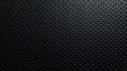 Dark Perforated Material Texture Close-up of a Black Fabric with a Pattern of Small Holes