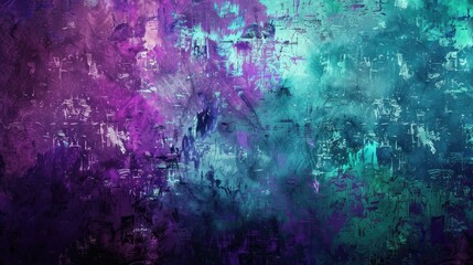 Fototapeta premium An abstract blend of purple and teal hues, creating a textured, atmospheric background.