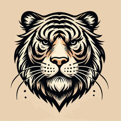 tiger head vector