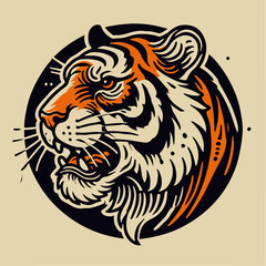 tiger head illustration