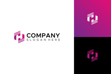 letter H logo design symbol