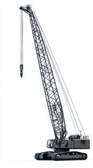 Fototapeta premium Massive Industrial Crane: A Powerful Construction Machine