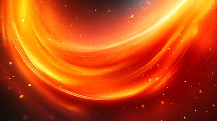 Abstract Orange And Yellow Swirling Light Design