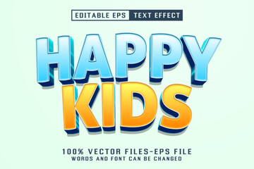 Happy Kids 3d Text - Editable Text Effect