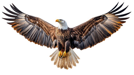 Obraz premium american bald eagle isolated on white background